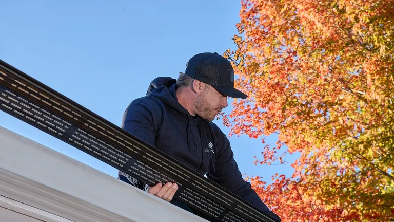 Alu-Rex DoublePro® gutter protection system close-up