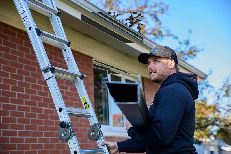 New seamless gutters on a Hermitage-area home
